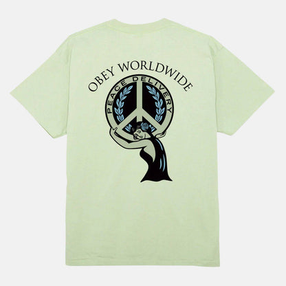 Obey Peace Delivery T-Shirt - Cucumber - Blowout Skateshop