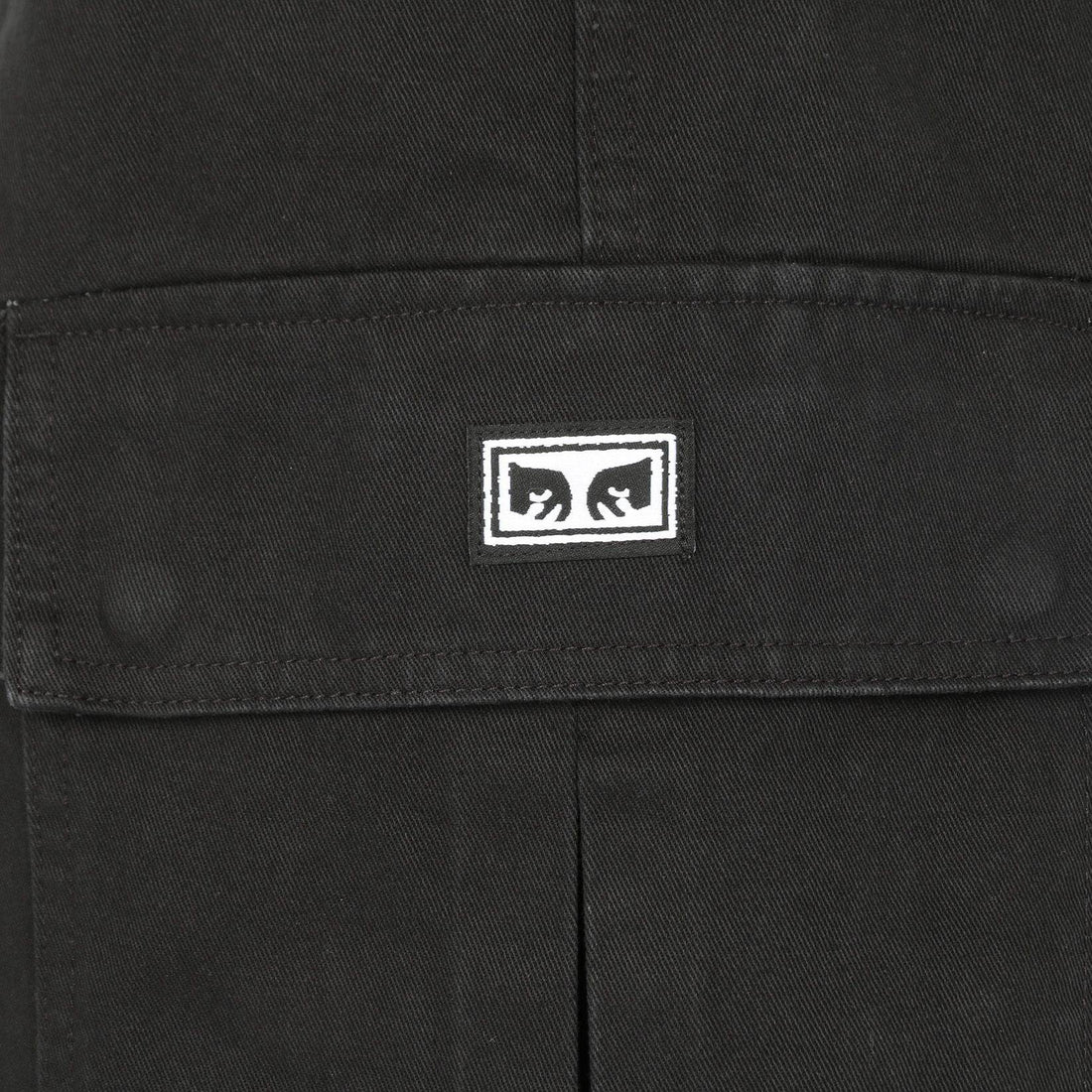Obey Bigwig Baggy Twill Cargo Pant - Black Schwarz Bild 2