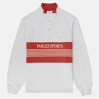 Parlez Outfield Half Button Crew - Heather Grau Bild 1