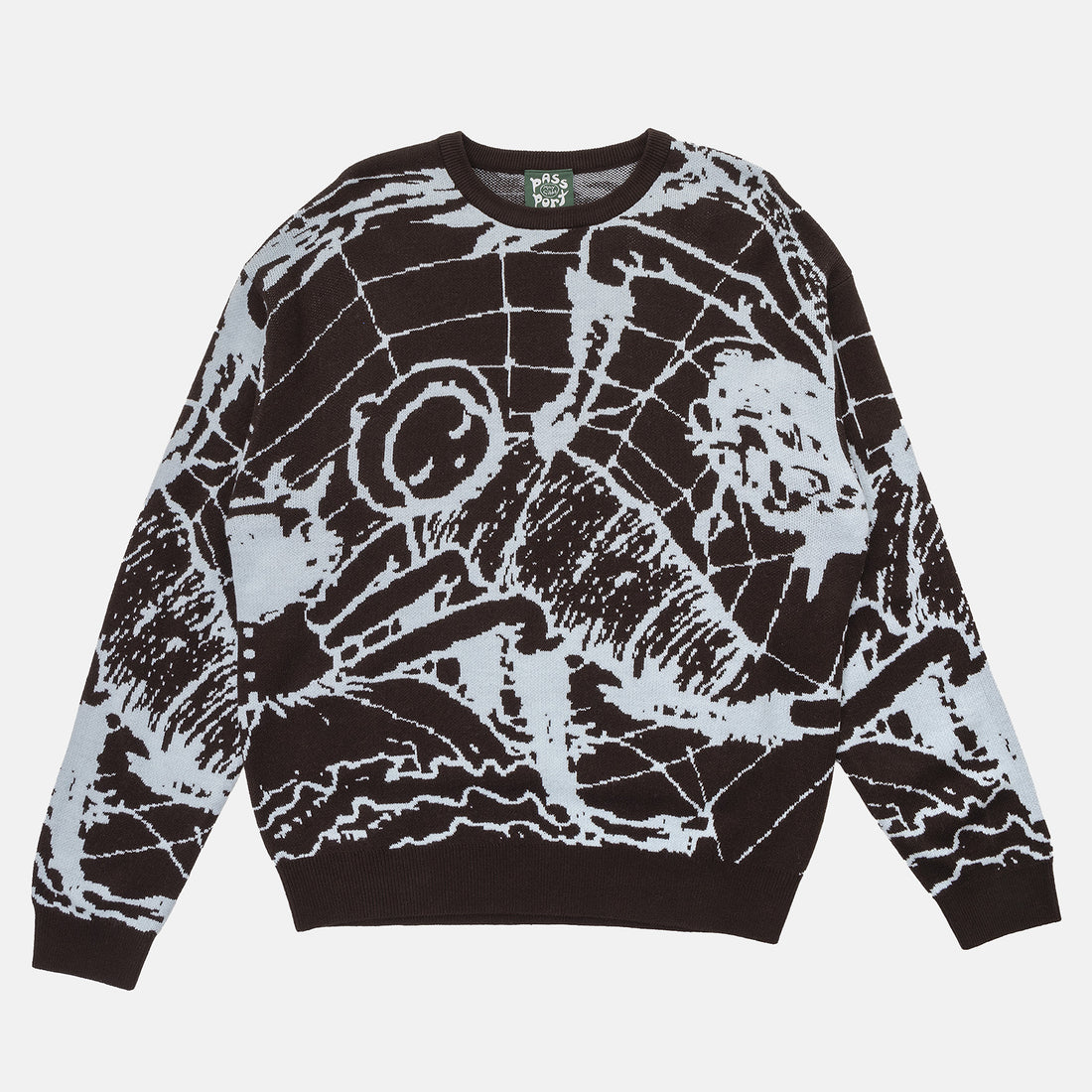 Pass~Port Webbed Bed Knit Sweater - Baby Blue Schwarz Bild 1