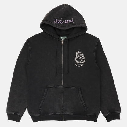 Pass~Port Webbed Bed Zip-Hoodie - Black Schwarz Bild 2