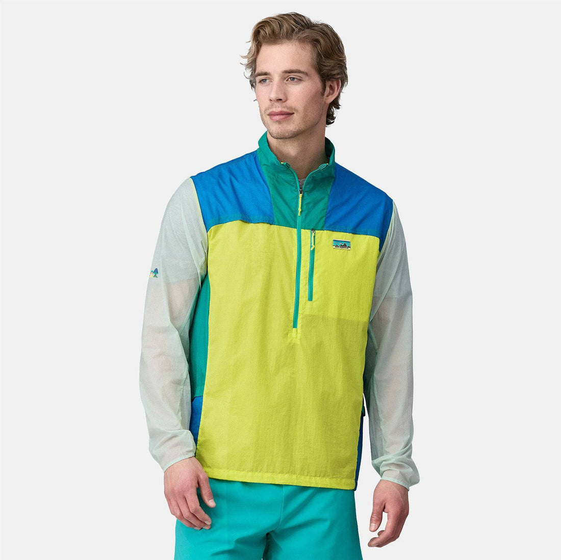 Patagonia Houdini Stash 1/2 Zip Jacke - Phosphorus Green Grün Bild 1