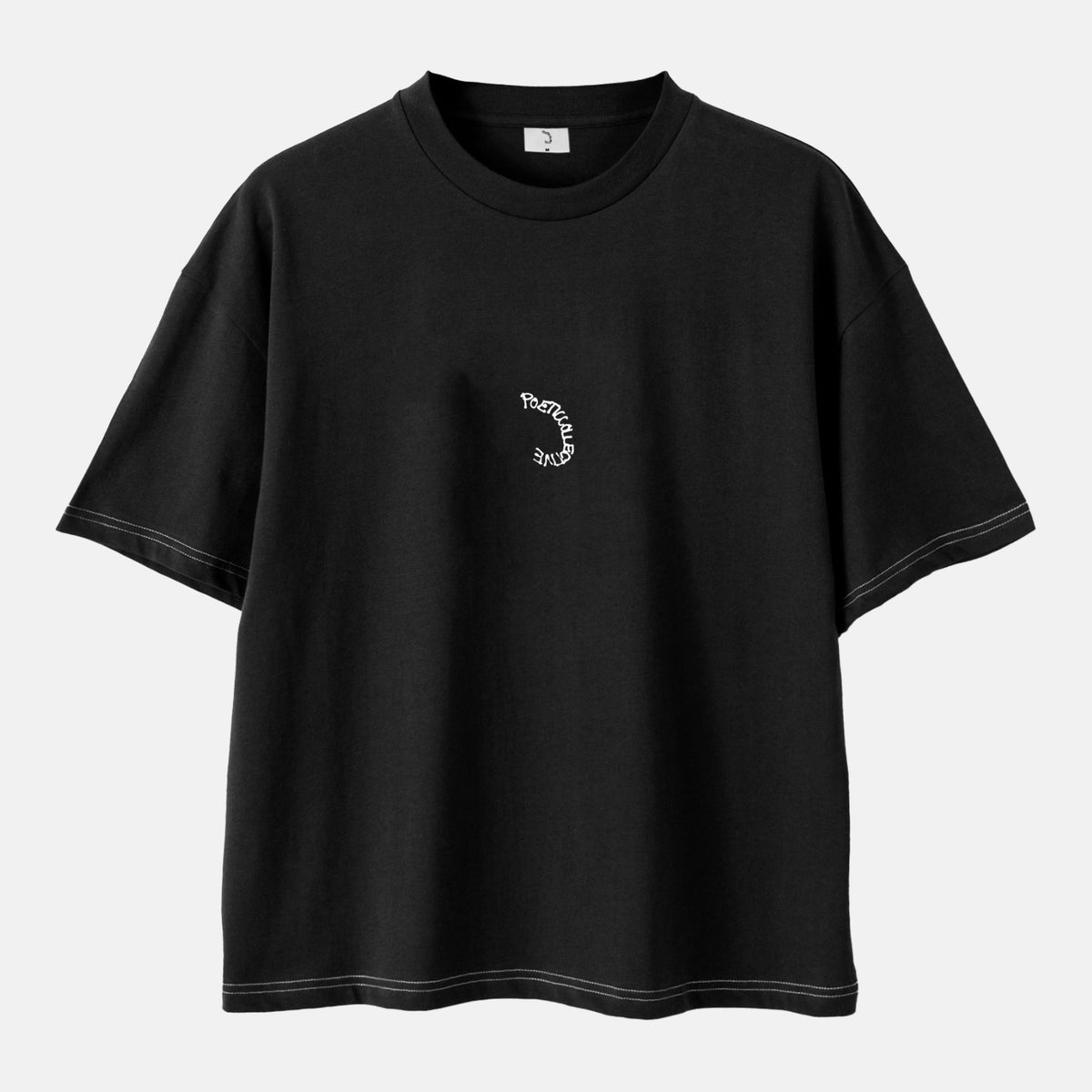 Poetic Collective Premium Spray T-Shirt - Black / White – Produktansicht