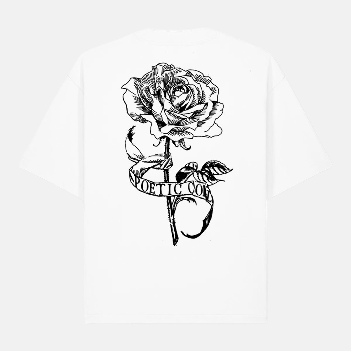 Poetic Collective Thinking About You T-Shirt - White – Rückansicht