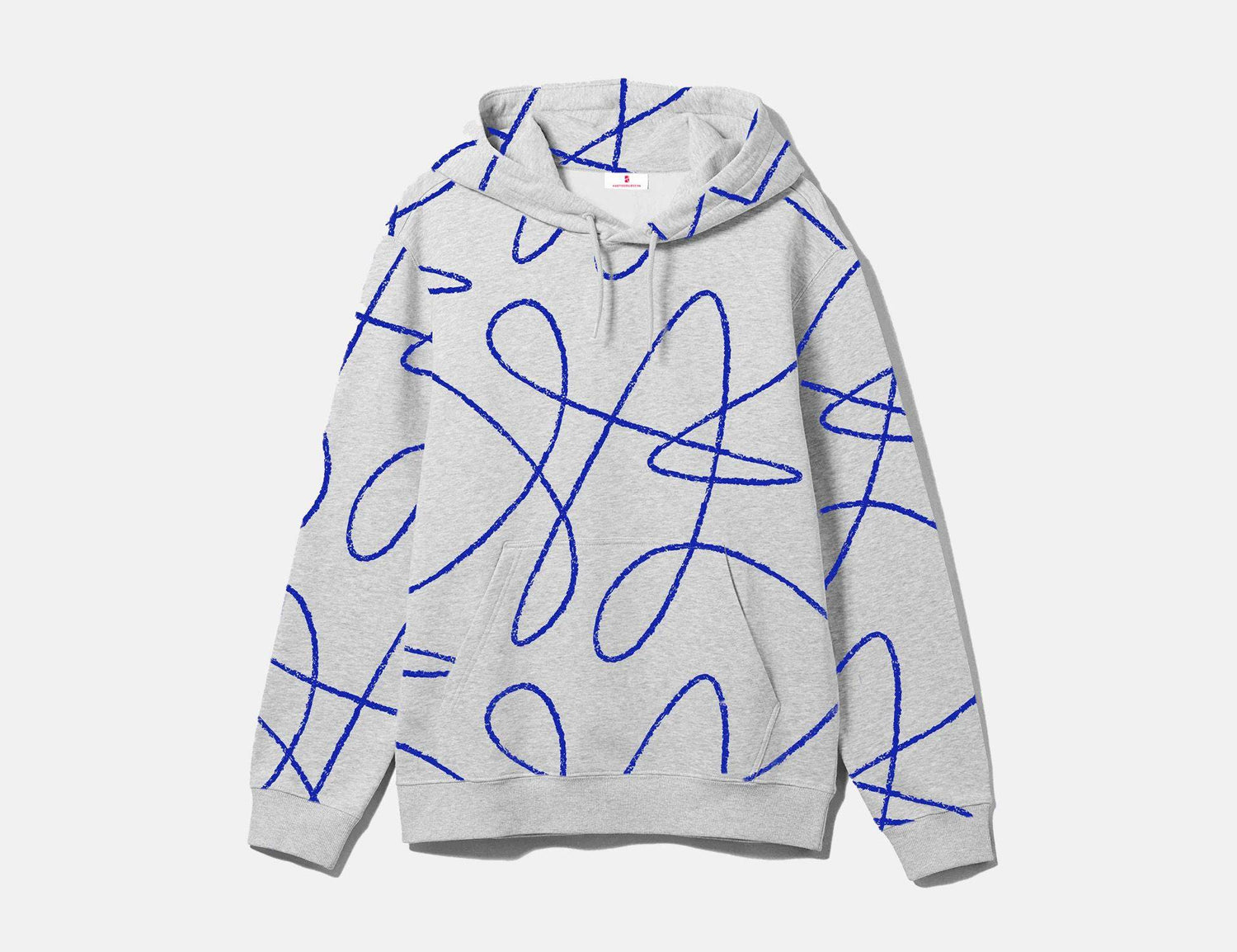 Poetic Collective Doodle Pattern Hoodie - Heather Grey - Blowout Skateshop