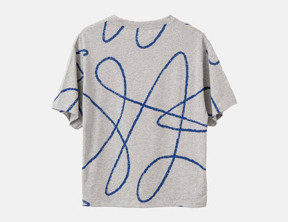 Poetic Collective Doodle Pattern T-Shirt - Heather Grey - Blowout Skateshop