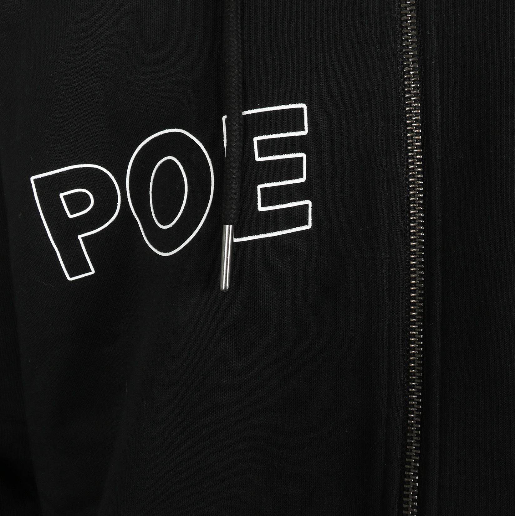 Poetic Collective Poetic Outline Zip Hoodie - Black - Blowout Skateshop