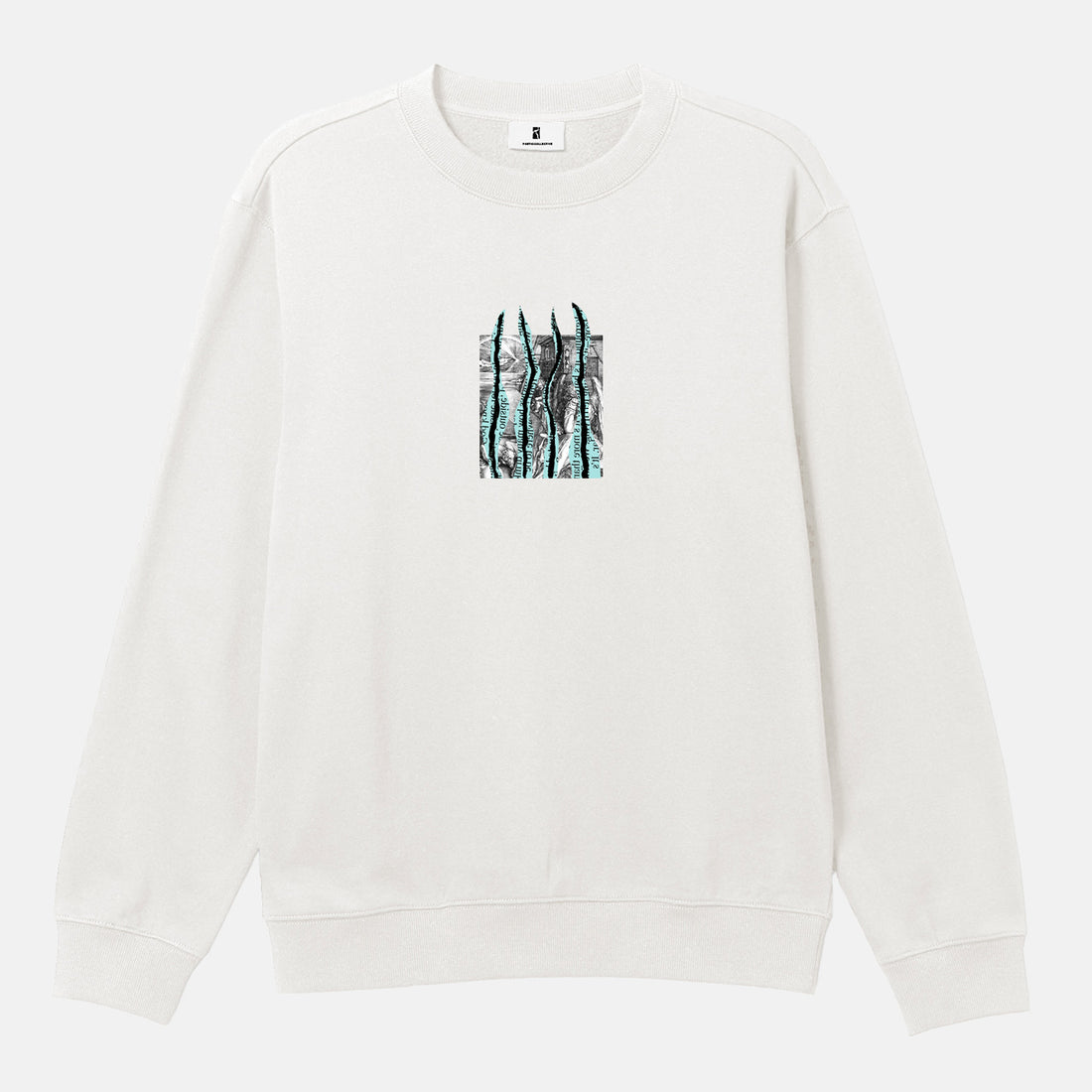 Poetic Collective Blue Stripes Crewneck - Ivory Weiß Bild 1