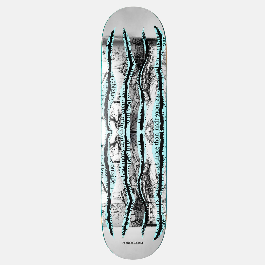 Poetic Collective Blue Stripes Foil (High Concave) 8.0 Deck Mehrfarbig Bild 1