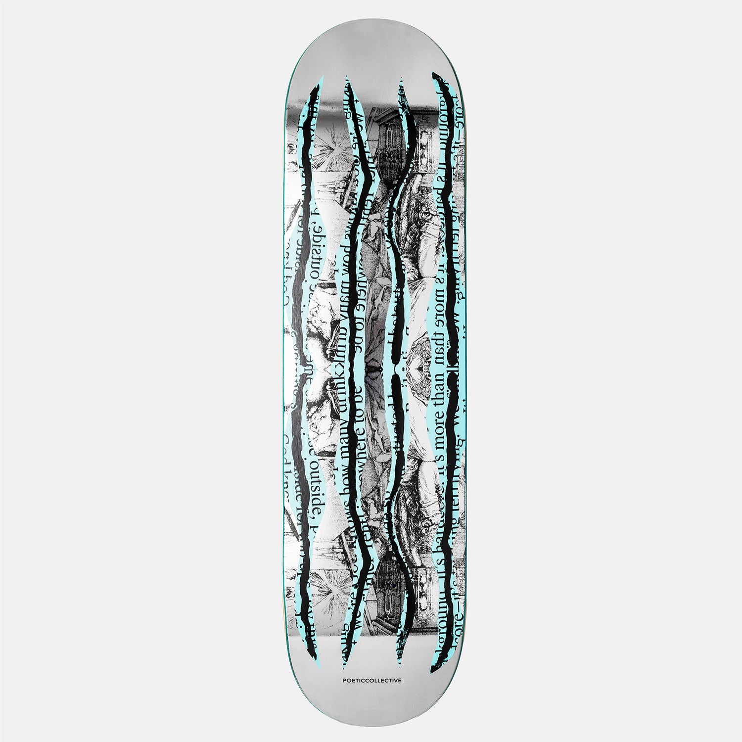 Poetic Collective Blue Stripes Foil (High Concave) 8.0 Deck Mehrfarbig Bild 1