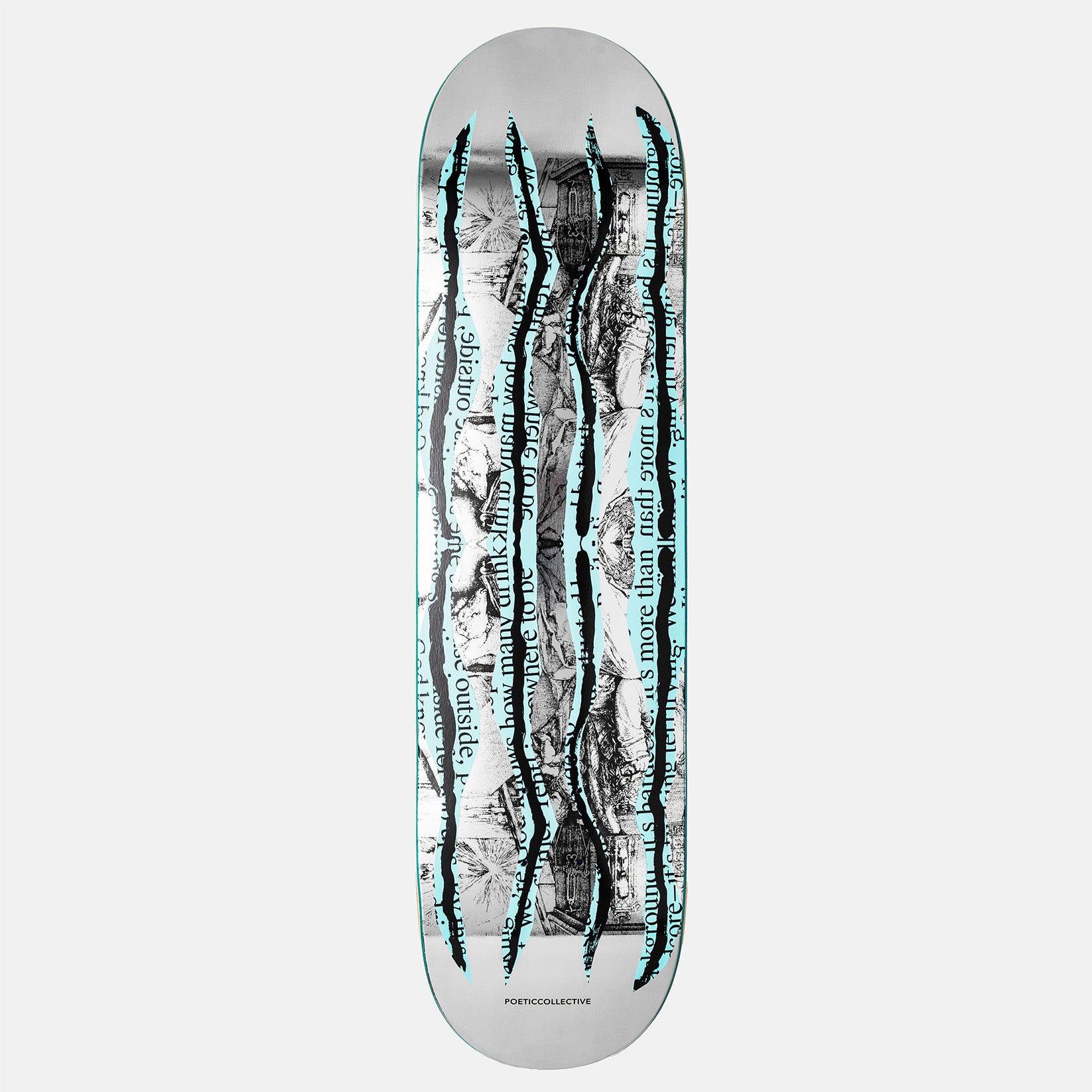 Poetic Collective Blue Stripes Foil (High Concave) 8.0 Deck Mehrfarbig Bild 1