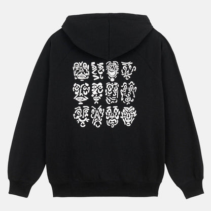 Polar Skate Co. 12 Faces Default Zip Hoodie - Black - Blowout Skateshop