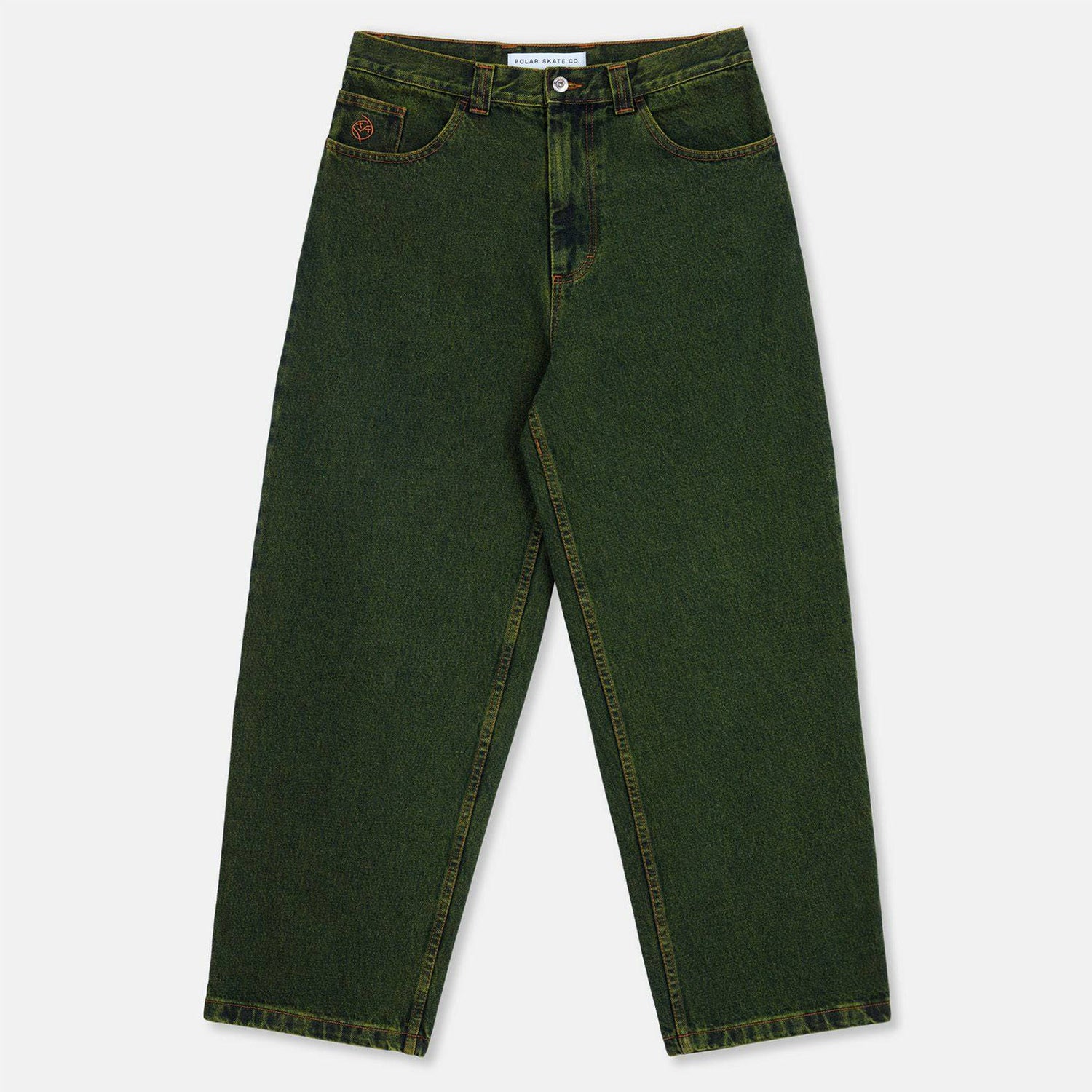 Polar Skate Co. Big Boy Pants Exist - Chartreuse/Blue - Blowout Skateshop