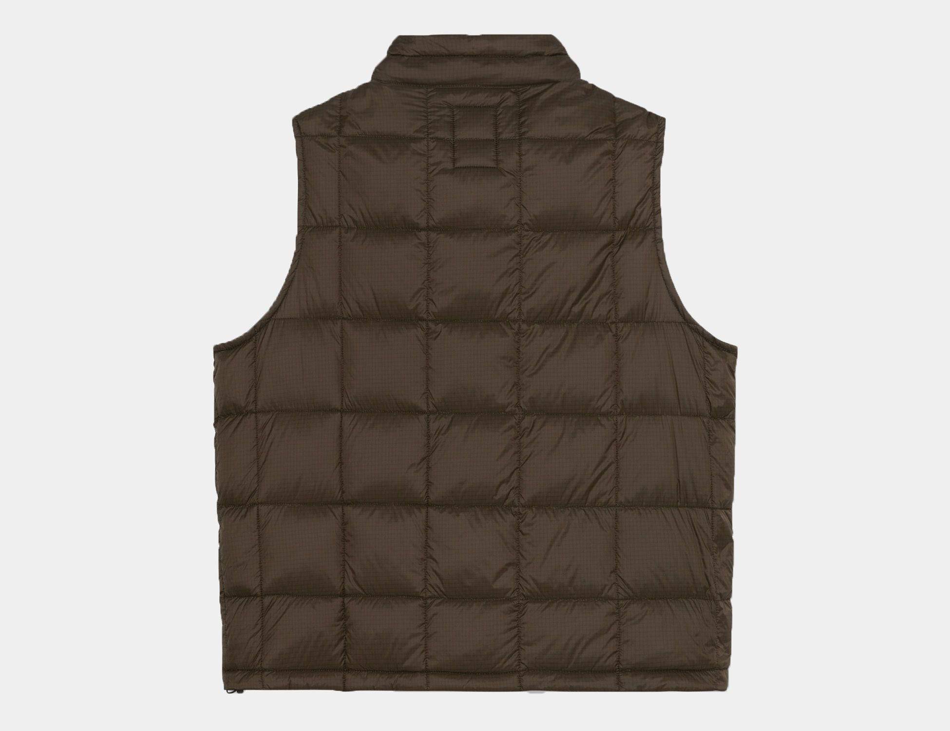 Polar Skate Co. Lightweight Puffer Vest - Brown - Blowout Skateshop