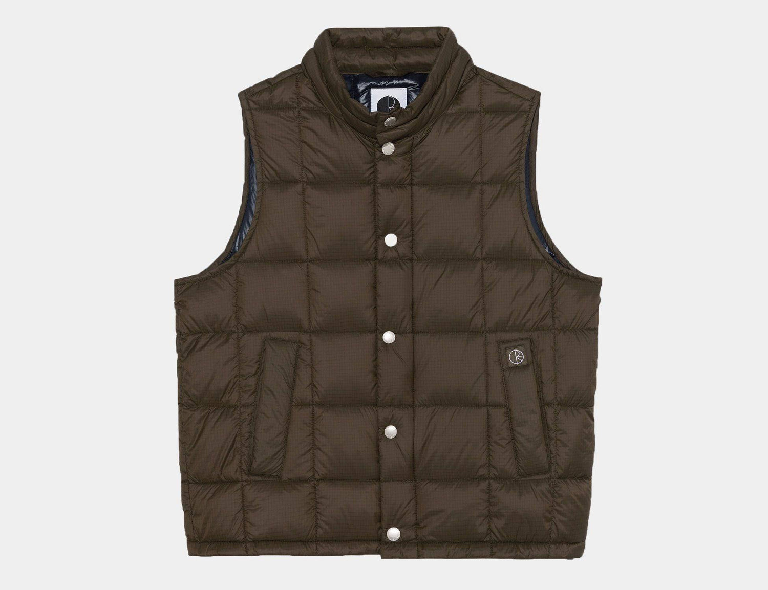 Polar Skate Co. Lightweight Puffer Vest - Brown - Blowout Skateshop