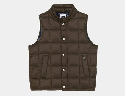 Polar Skate Co. Lightweight Puffer Vest - Brown - Blowout Skateshop