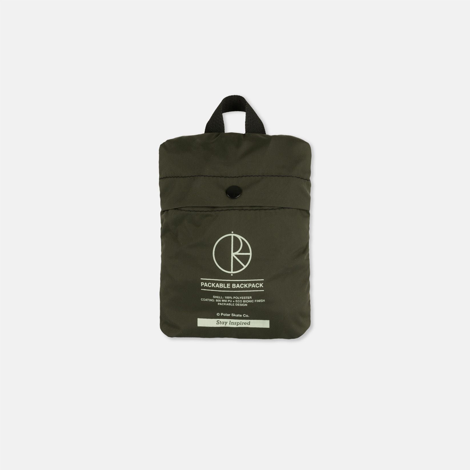 Polar Skate Co. Packable Backpack - Dirty Black - Blowout Skateshop