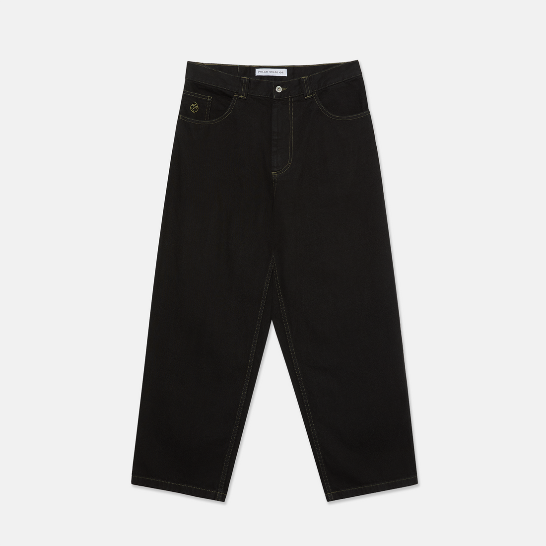 Polar Skate Co. Big Boy Denim Baggy Pant - Black / Dark Olive Schwarz Bild 1