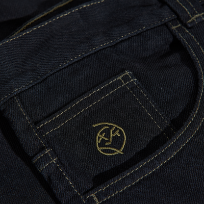 Polar Skate Co. Big Boy Denim Baggy Pant - Black / Dark Olive Schwarz Bild 4