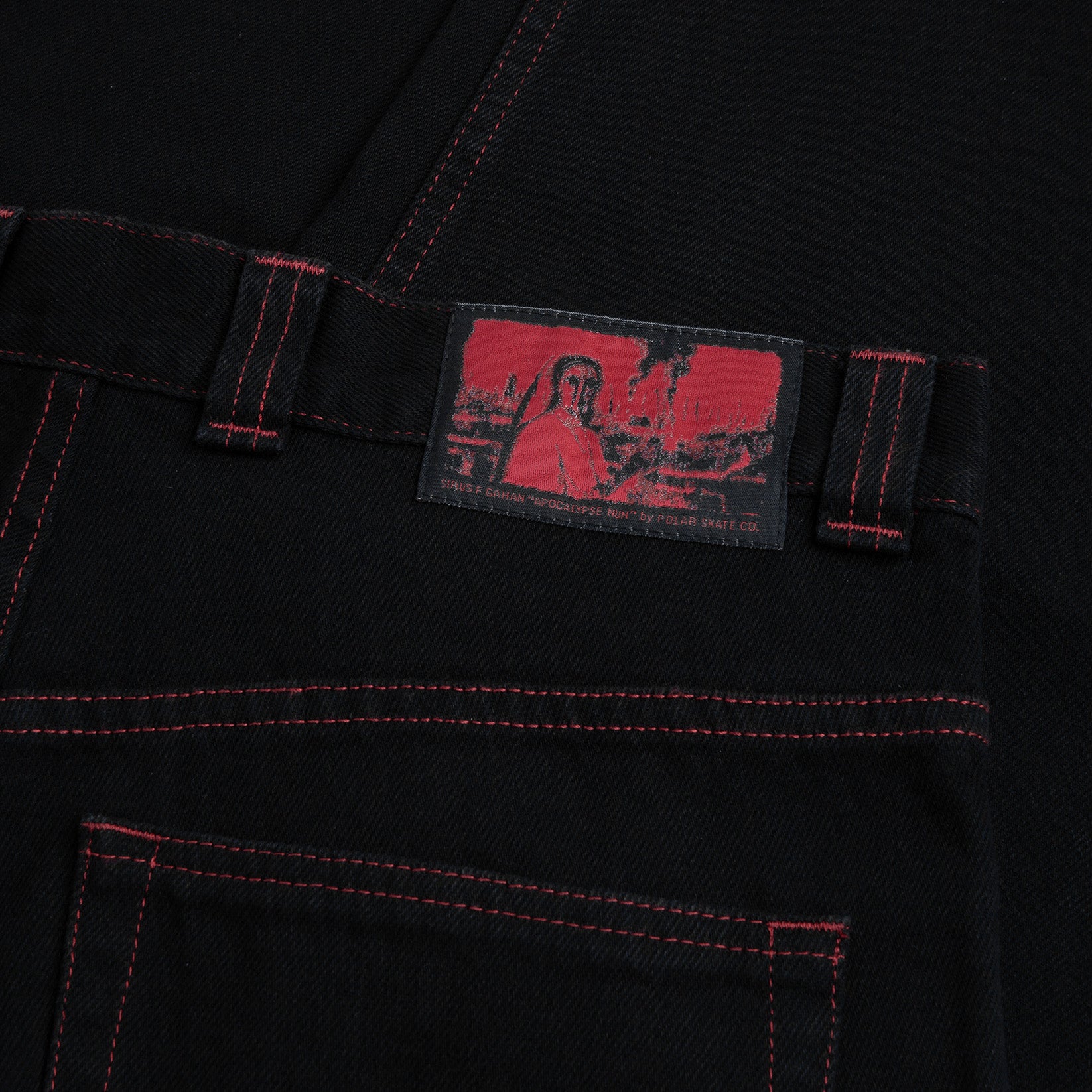 Polar Skate Co. Big Poy Pant / Apocalypse Nun - Black / Red Schwarz Bild 3
