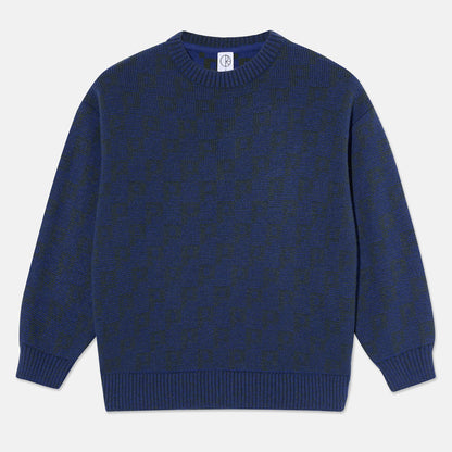 Polar Skate Co. George Knit Sweater - Blue / Green Blau Bild 1