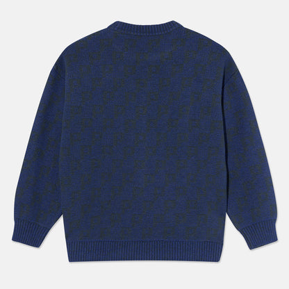Polar Skate Co. George Knit Sweater - Blue / Green Blau Bild 2