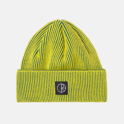 Polar Skate Co. Lines Merino Beanie - Chartreuse / Army Green Grün Bild 1