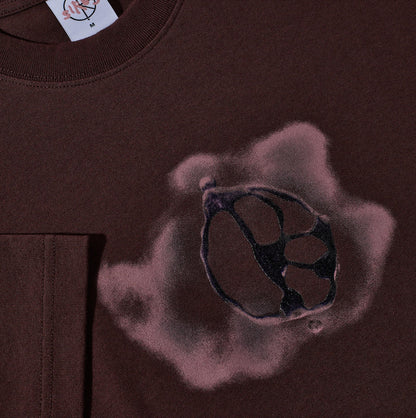 Polar Skate Co. Metal Logo T-Shirt - Washed Bordeaux Rot Bild 3