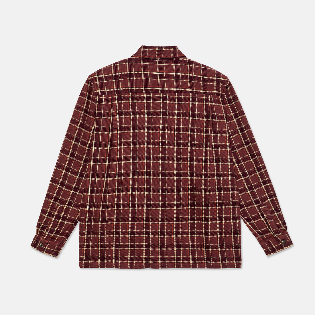 Polar Skate Co. Mike Hemd  - Oxblood Check Rot Bild 2