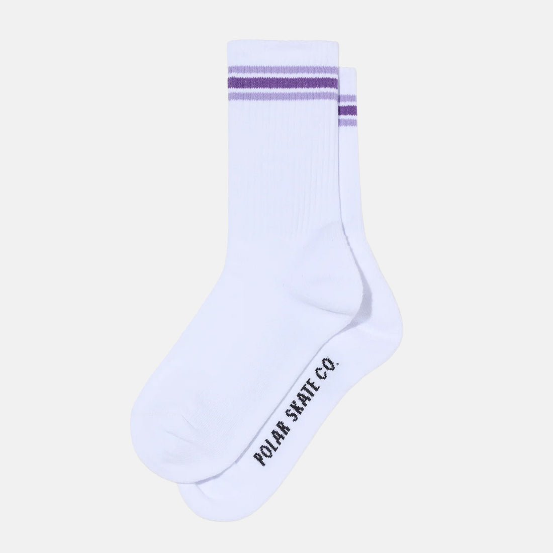 Polar Skate Co. Stripe Socks - White / Lavender Weiß Bild 1
