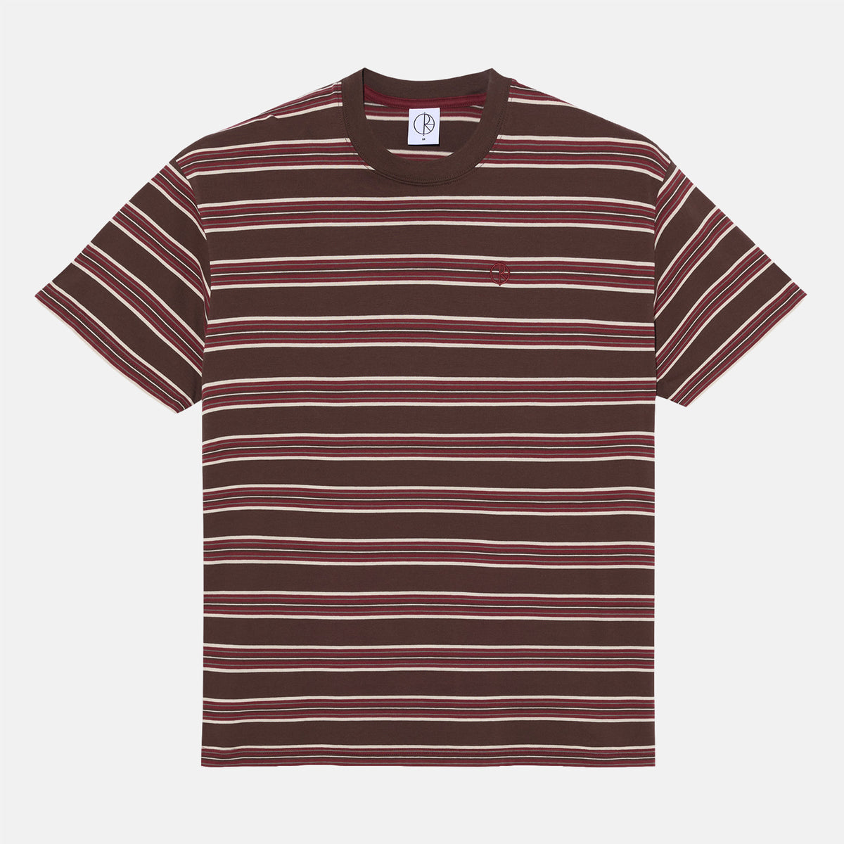 Polar Skate Co. Stripe T-Shirt - Brown / Red Braun Bild 1