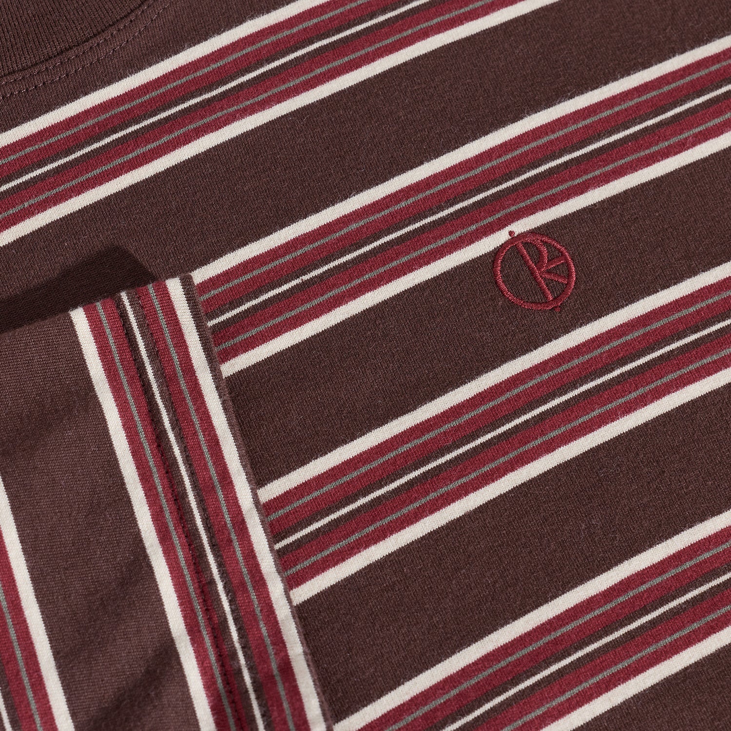Polar Skate Co. Stripe T-Shirt - Brown / Red Braun Bild 3