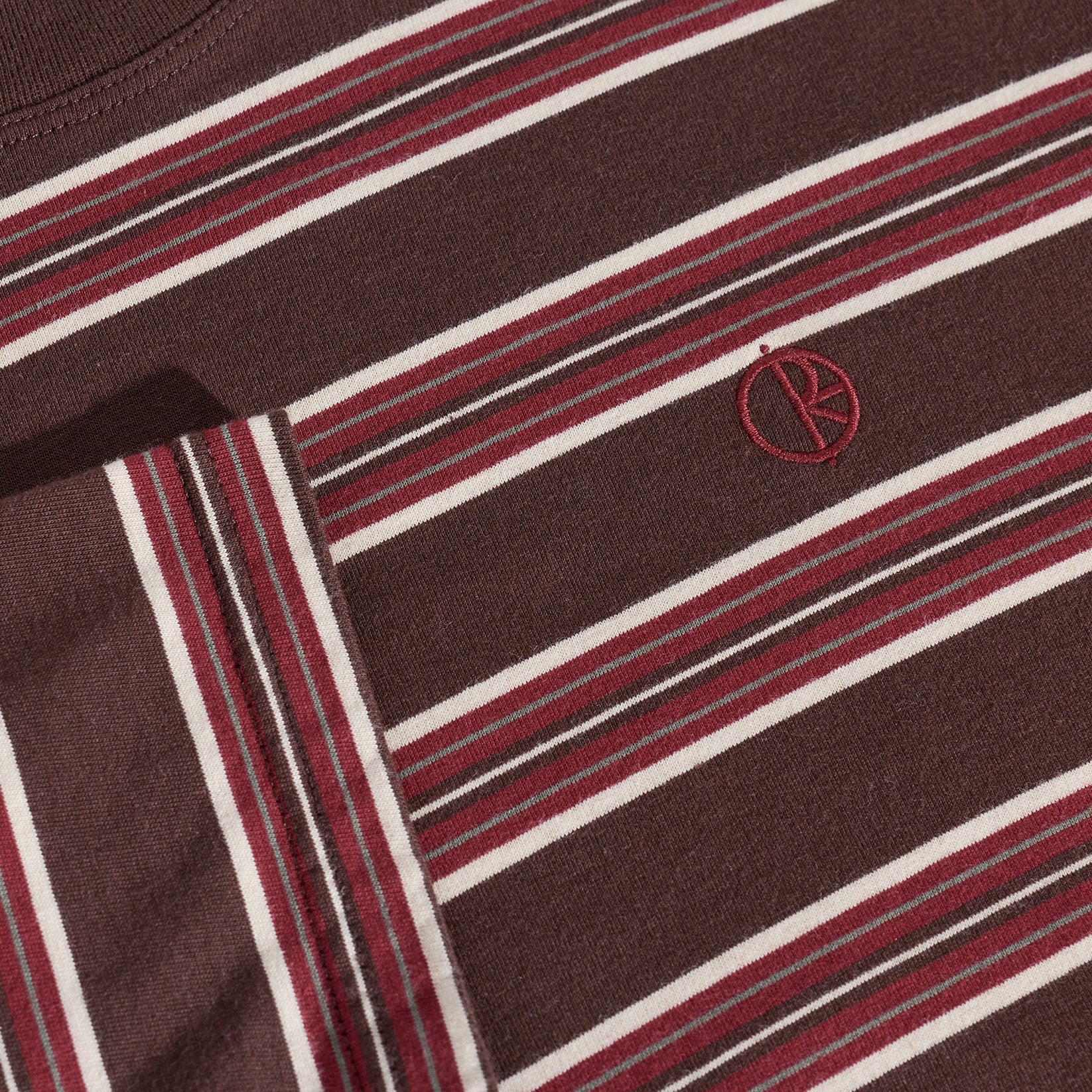Polar Skate Co. Stripe T-Shirt - Brown / Red Braun Bild 3