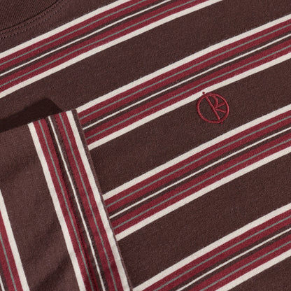Polar Skate Co. Stripe T-Shirt - Brown / Red Braun Bild 3
