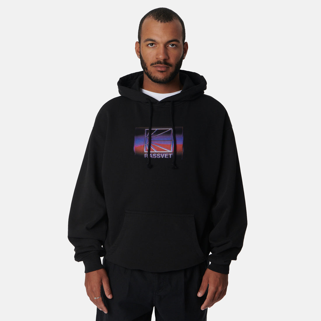 Rassvet Glitch Hoodie - Black Bild 1