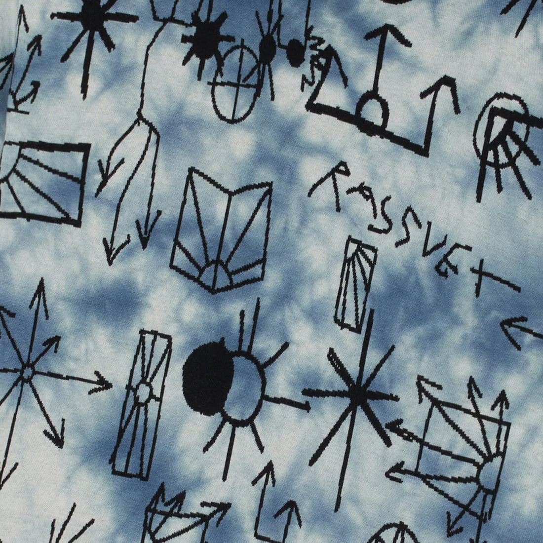 Rassvet Scribble Jaquard Tie Dye Shirt Knit - Blue Blau Bild 2