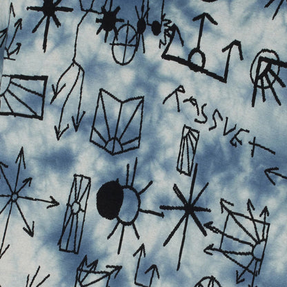 Rassvet Scribble Jaquard Tie Dye Shirt Knit - Blue Blau Bild 2