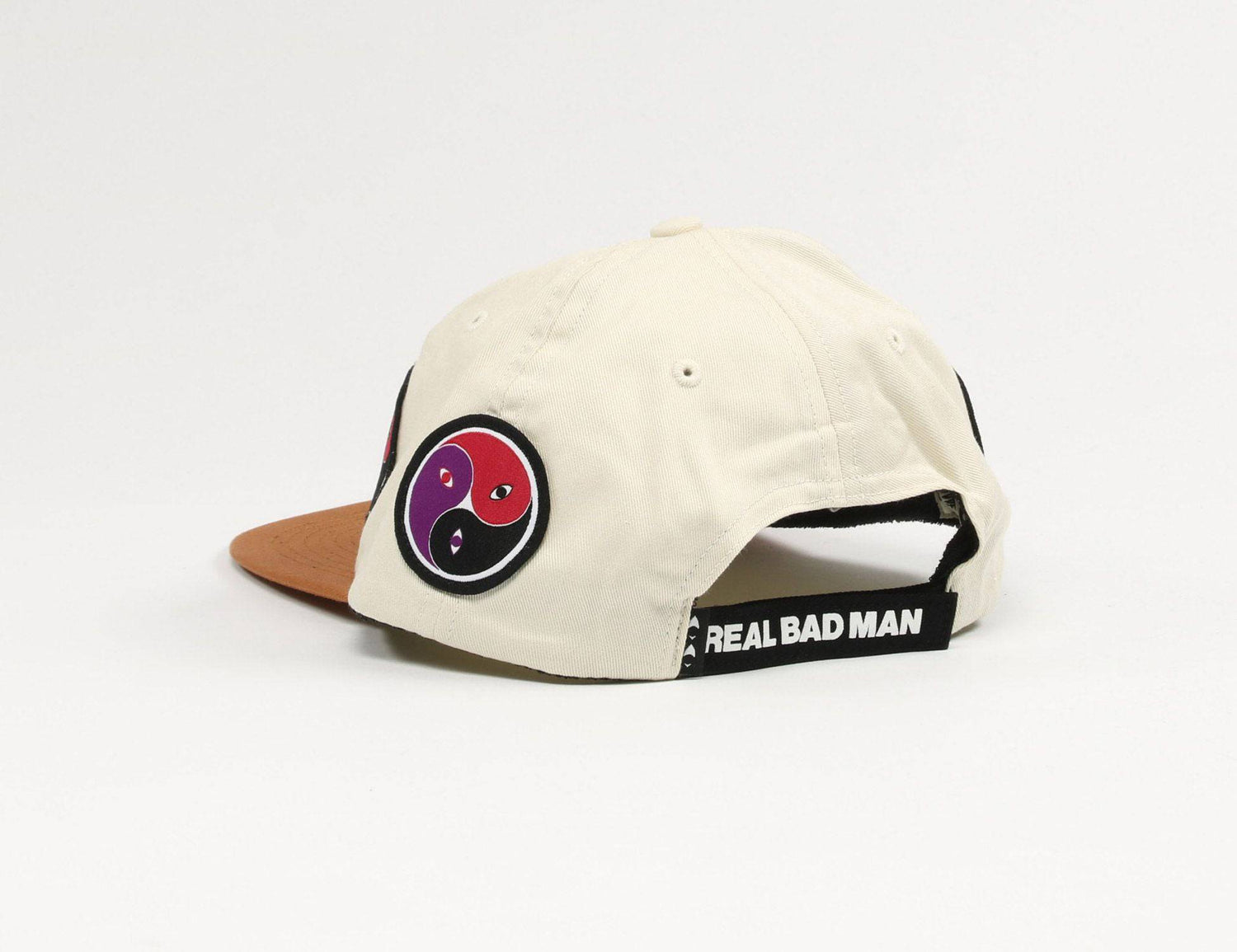 Real Bad Man Three Way Patch Cap - Natural / Tobacco - Blowout Skateshop