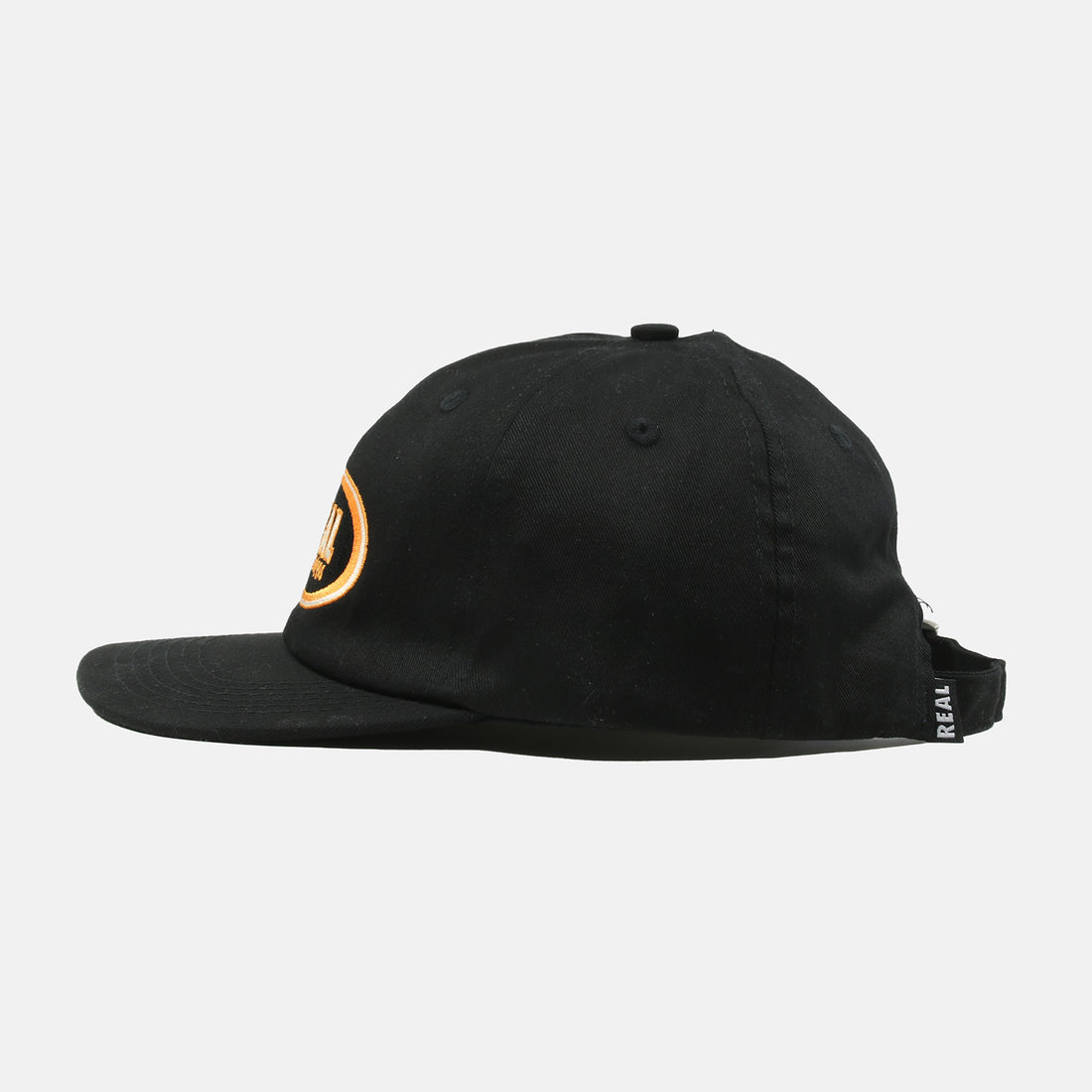 Real Oval Emb. Strapback cap - Black / Cream Schwarz Bild 2
