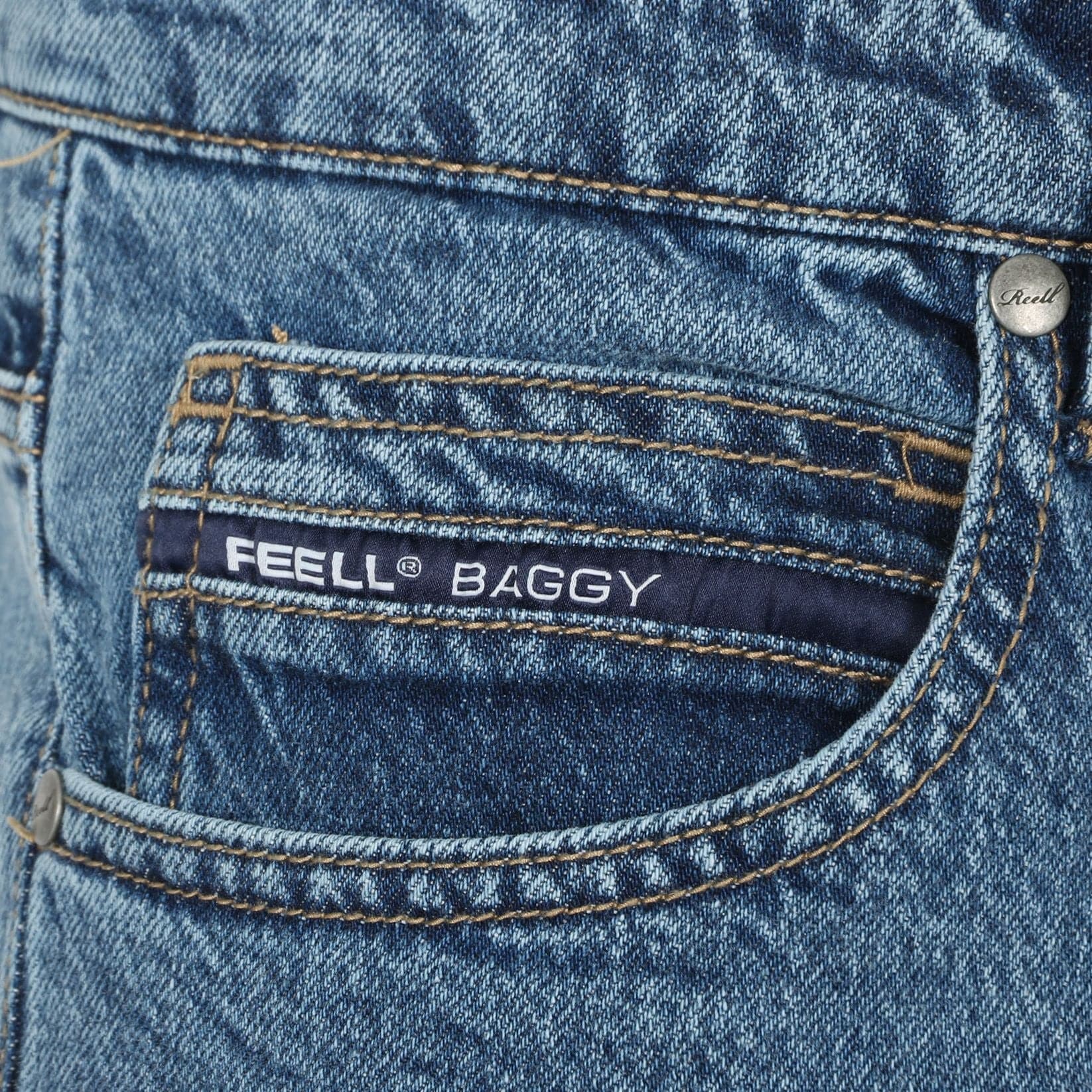 Reell Jeans Baggy - Authentic Mid Blue - Blowout Skateshop