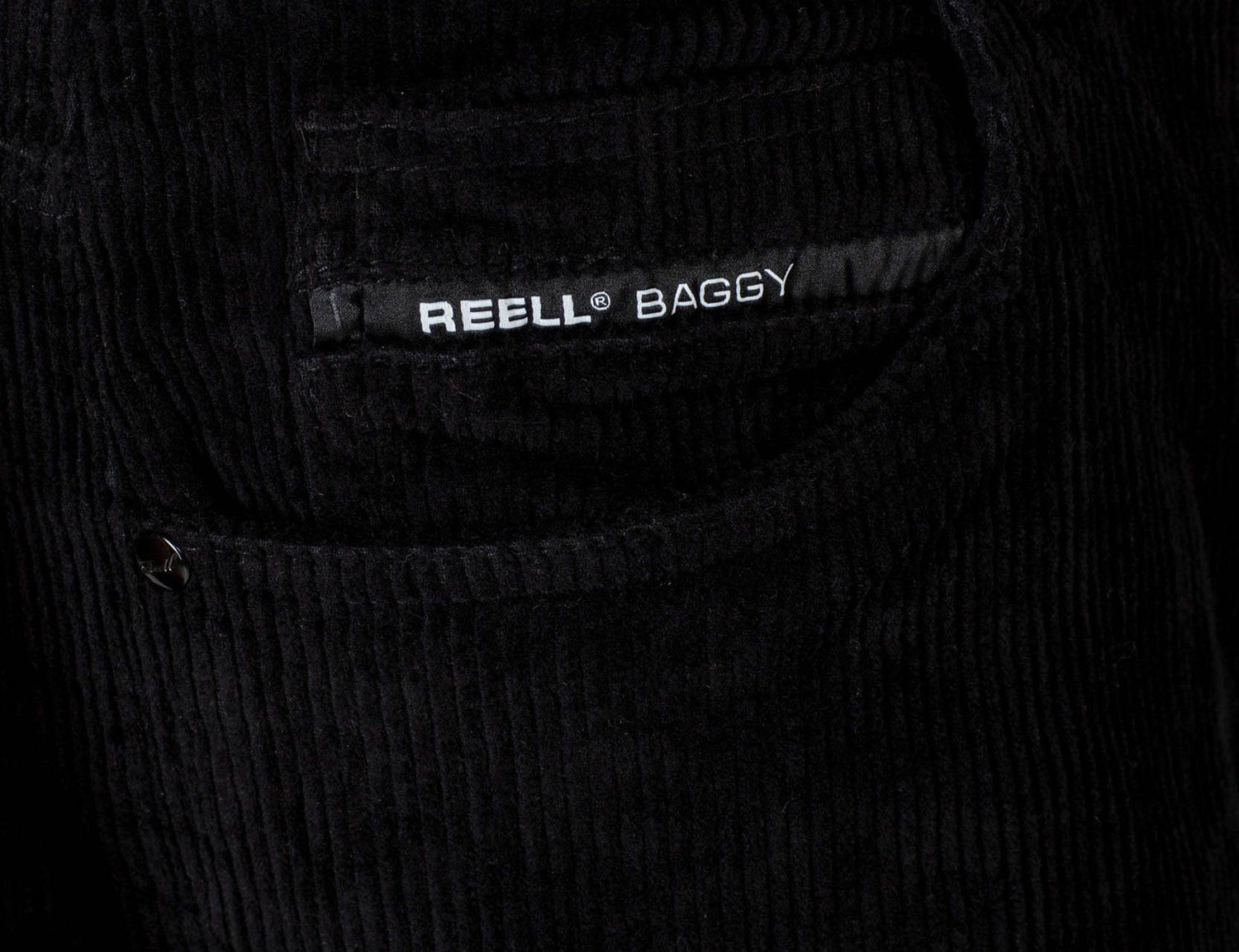 Reell Jeans Baggy Cord Pant - Black - Blowout Skateshop