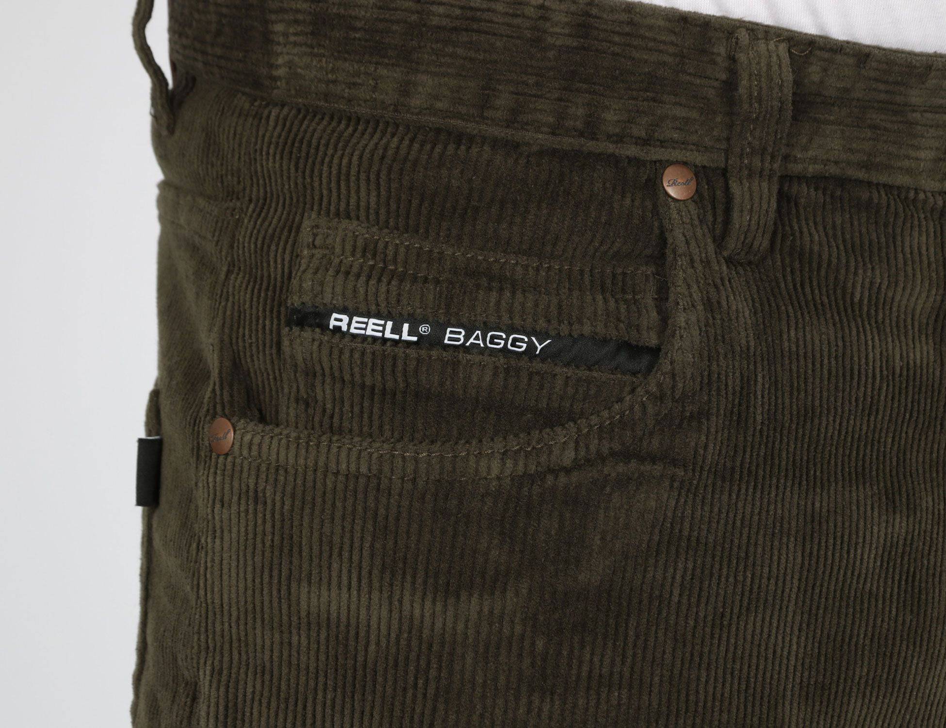 Reell Jeans Baggy Cord Pant - Dark Green - Blowout Skateshop