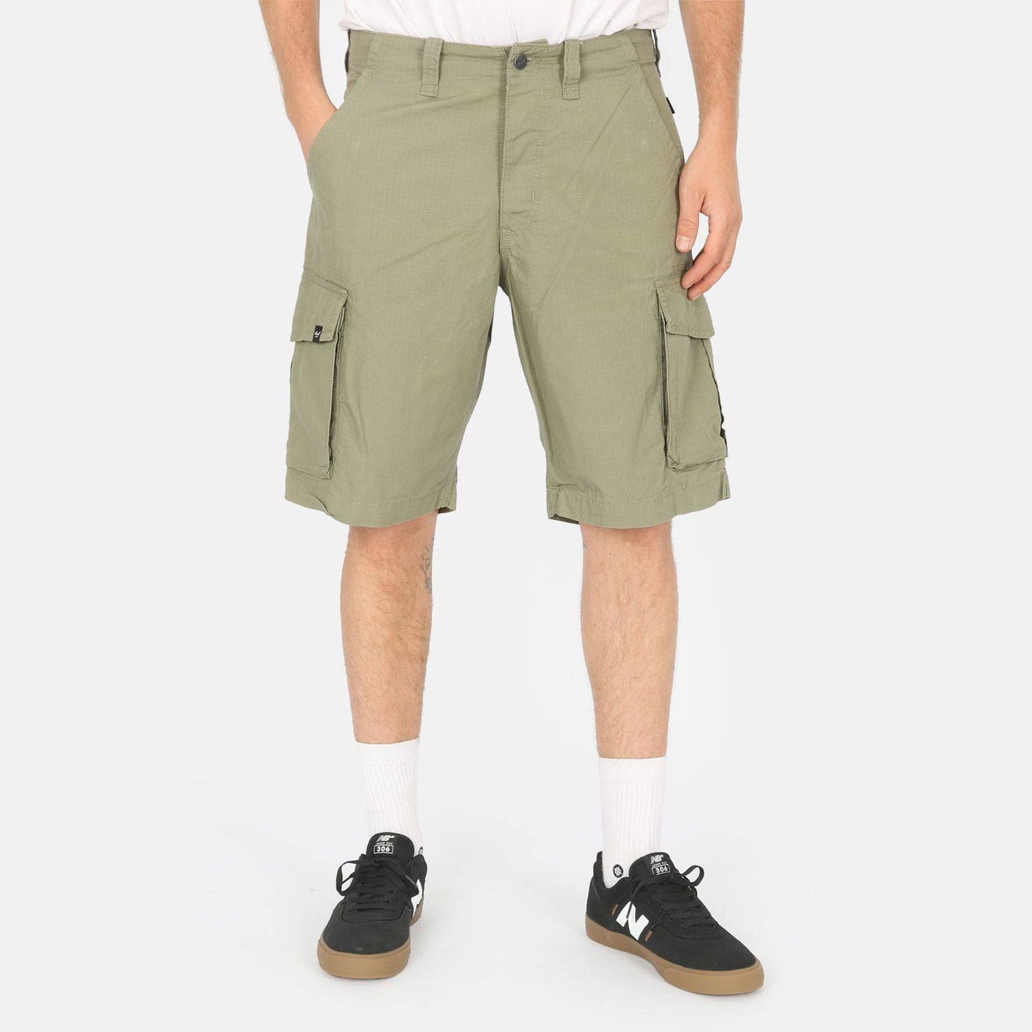 Reell Jeans New Cargo Short - Greyish Green - Blowout Skateshop