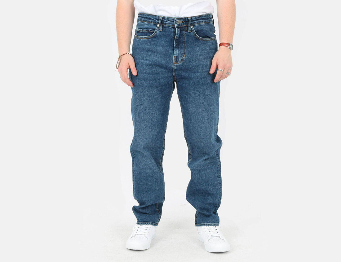 Reell Jeans Rave Relaxed Tapered Fit Jeans - Retro Mid Blue - Blowout Skateshop