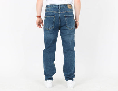 Reell Jeans Rave Relaxed Tapered Fit Jeans - Retro Mid Blue - Blowout Skateshop