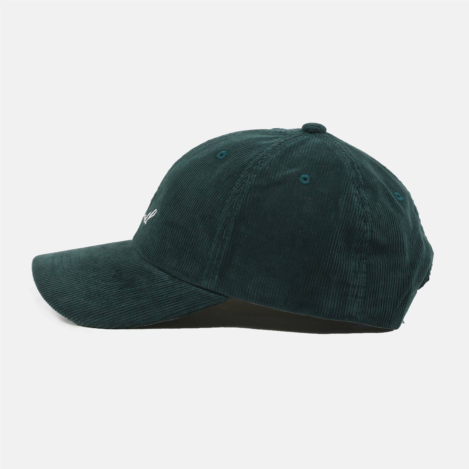 Reell Jeans Single Script Ribcord Cap - Dark Green - Blowout Skateshop