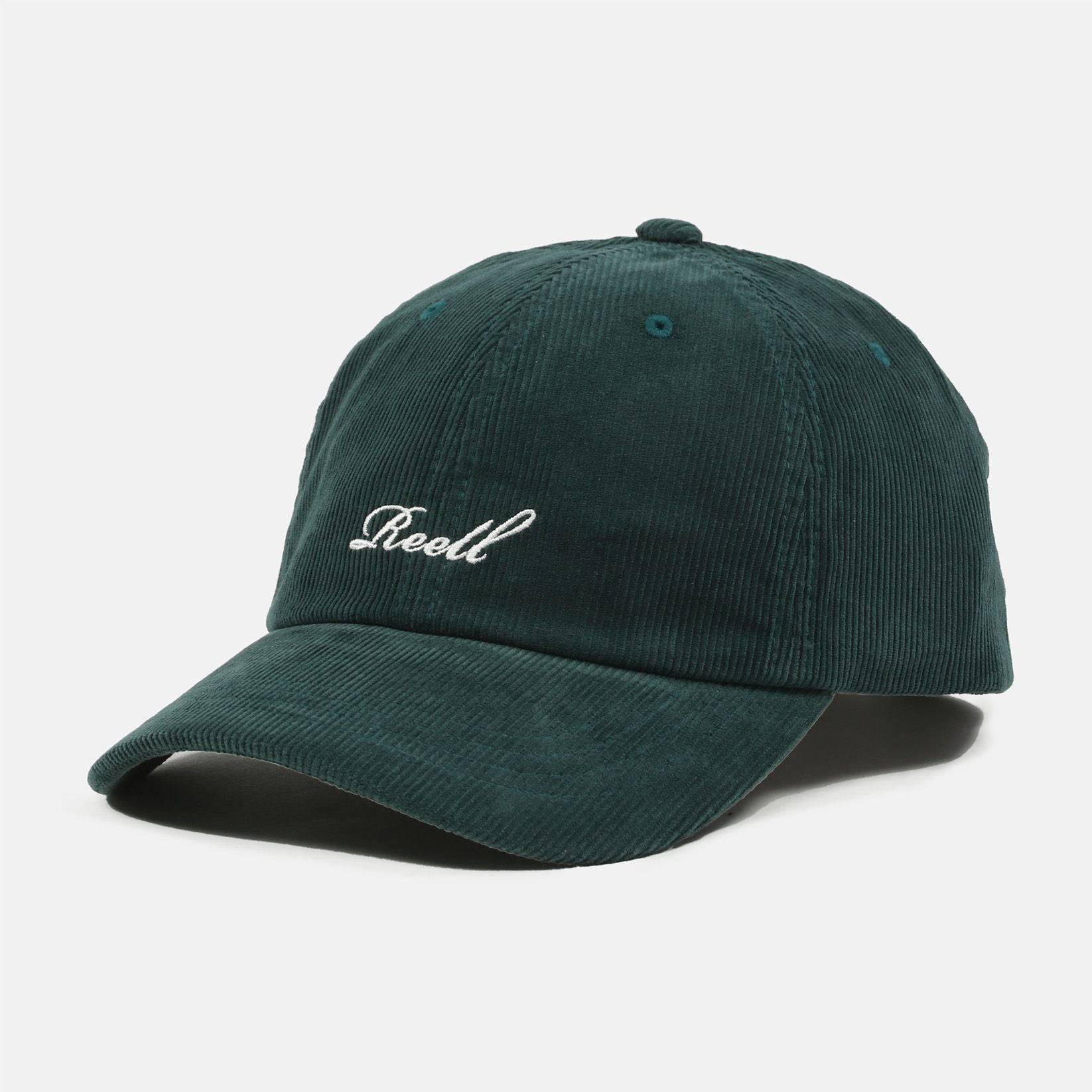 Reell Jeans Single Script Ribcord Cap - Dark Green - Blowout Skateshop