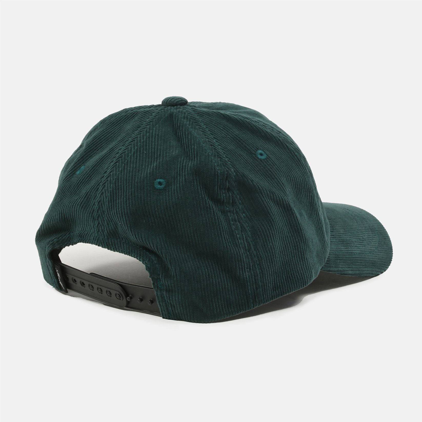 Reell Jeans Single Script Ribcord Cap - Dark Green - Blowout Skateshop