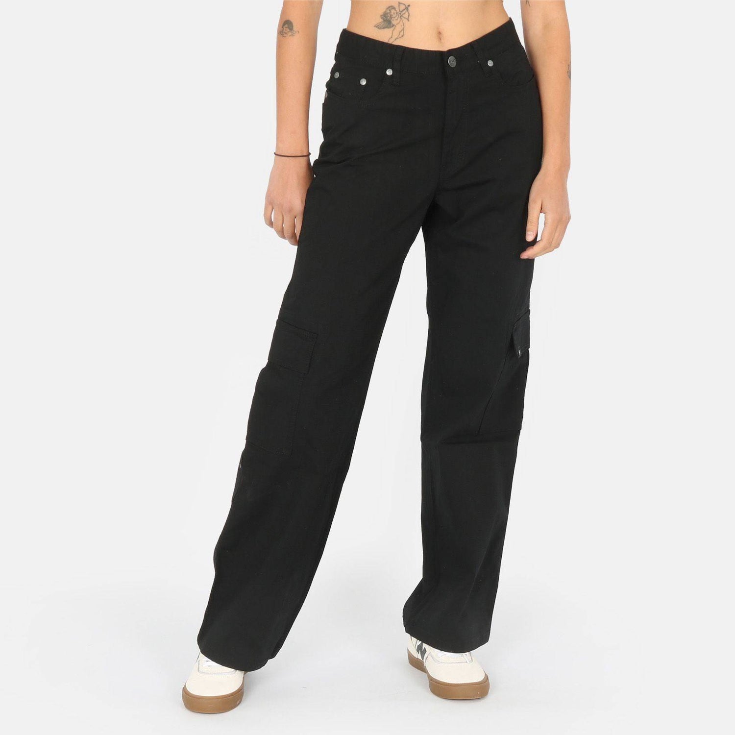 Reell Jeans Women Mia Cargo Pant - Deep Black - Blowout Skateshop