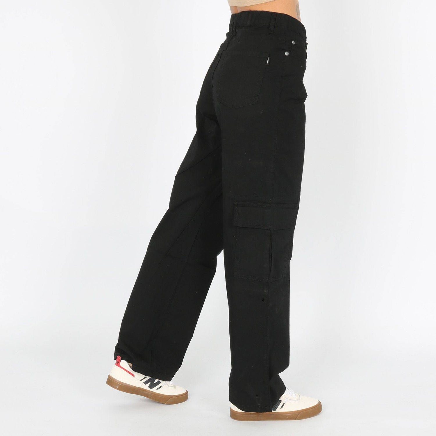 Reell Jeans Women Mia Cargo Pant - Deep Black - Blowout Skateshop